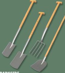 Outils de jardin en acier inoxydable poli