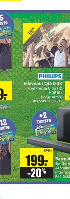 Téléviseur Philips QLED 4K 55 pouces