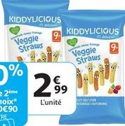 Kiddylicious Veggie Straws Saveur Fromage