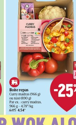 Boite repas Curry madras
