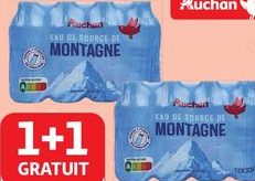 Eau de source de montagne Auchan