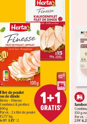 Filet de poulet ou de dinde - Herta Finesse