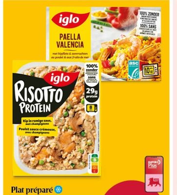 Plat préparé Iglo - Protein, Capitain's Bistro ou Paella