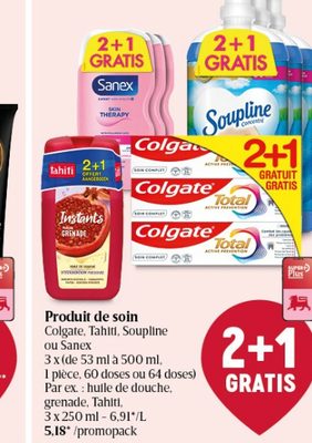Colgate Tahiti Soupline Sanex