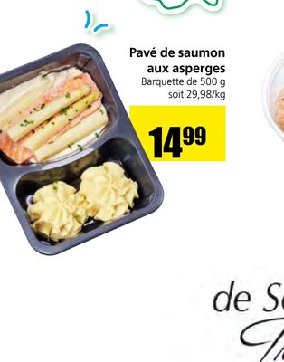Pavé de saumon aux asperges