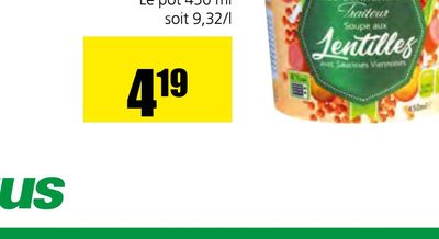 Soupe aux lentilles