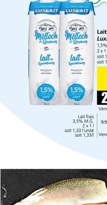 Lait frais Mellech Luxlait 1,5% M.G.