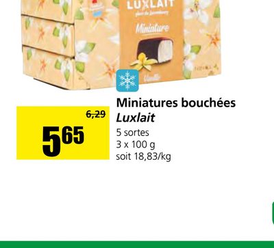 Miniatures bouchées Luxlait