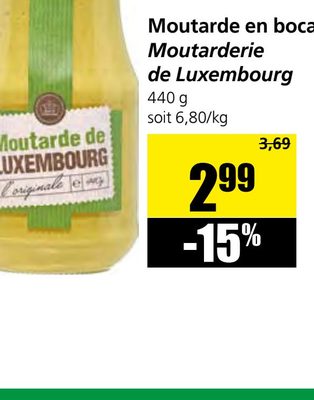 Moutarde en bocal Moutarderie de Luxembourg