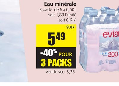 Eau minérale Evian