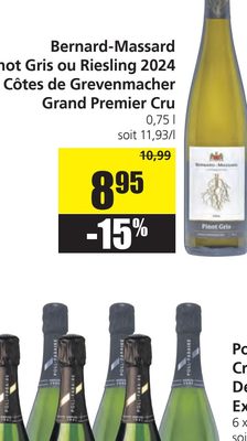 Bernard-Massard Pinot Gris ou Riesling 2024 Côtes de Grevenmacher Grand Premier Cru