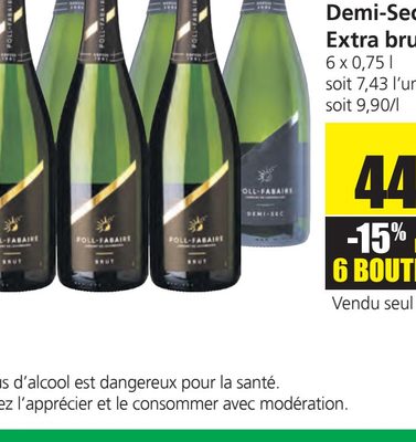 Poll-Fabaire Crémant Brut, Demi-Sec ou Extra brut