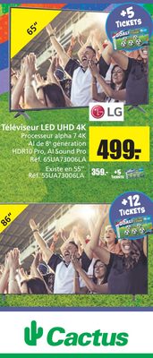 Téléviseur LED UHD 4K LG 55 pouces