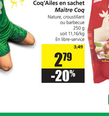 Coq'Ailes en sachet Maître Coq
