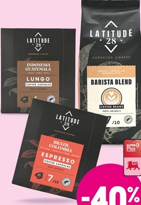Café en grains ou en capsules Latitude 28