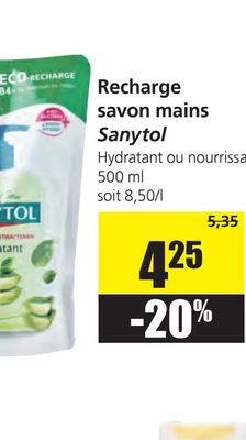 Recharge savon mains Sanytol