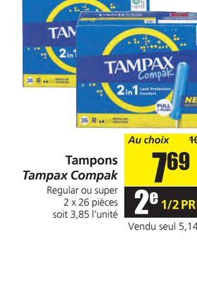 Tampons Tampax Compak