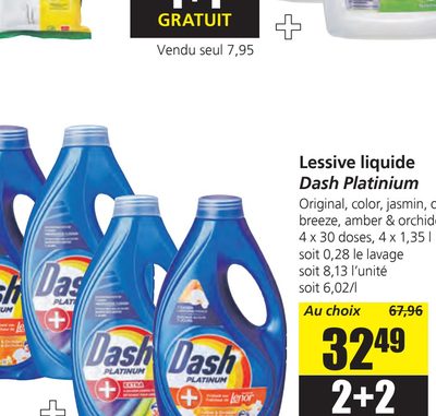Lessive liquide Dash Platinium