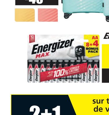 Piles Max AA ou AAA Energizer