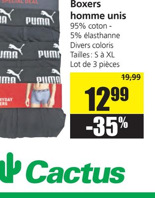 PUMA Boxers homme unis
