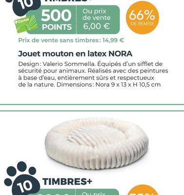 Jouet mouton en latex NORA