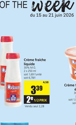 Crème fraîche liquide 30% M.G.