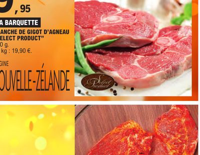 LA BARQUETTE - Tranche de Gigot d'Agneau "Select Product"