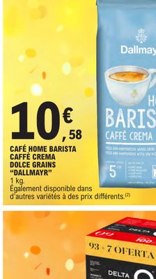Café Home Barista Caffè Crema Dolce Grains Dallmayr