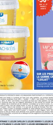 Kachkéis Luxlait Nature ou Aux herbes