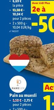 Pain au muesli Panélis