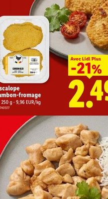 Escalope jambon-fromage