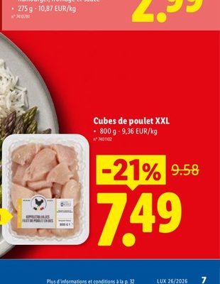 Cubes de poulet XXL