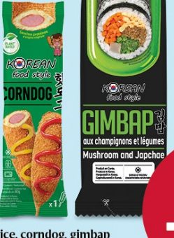 Fried rice, corndog, gimbap ou pancake Korean Food Style
