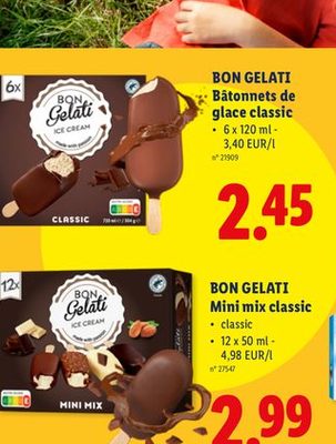 BON GELATI Bâtonnets de glace classic