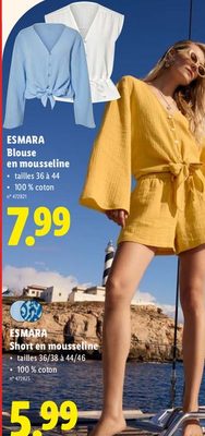ESMARA Blouse en mousseline