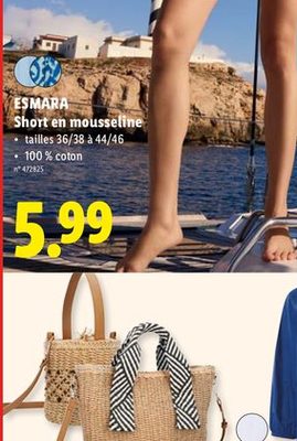 ESMARA Short en mousseline