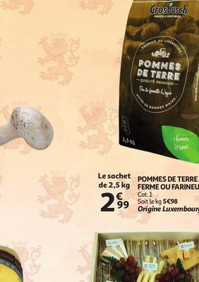 Pommes de terre chair ferme ou farineuse