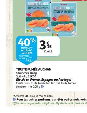 Truite fumée Auchan