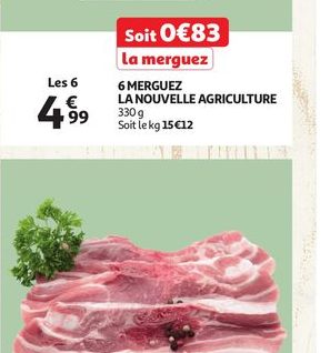 POITRINE TRANCHÉE DE PORC AVEC OS
