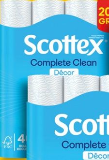 Papier toilette Scottex Complete Clean Décor