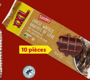 SONDEY Gaufres de Liège choco XXL