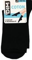 Lot de 2 paires de chaussettes femme Dim coton