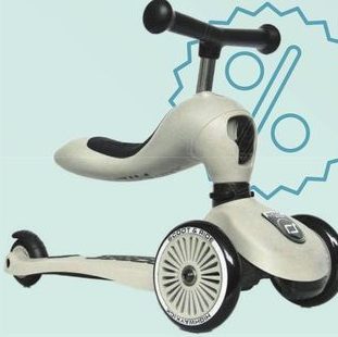 TROTTINETTE 2 EN 1 HIGHWAYKICK 1 BEIGE SCOOT AND RIDE